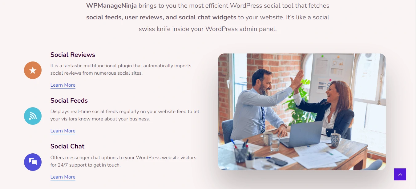 WP Social Ninja Featres