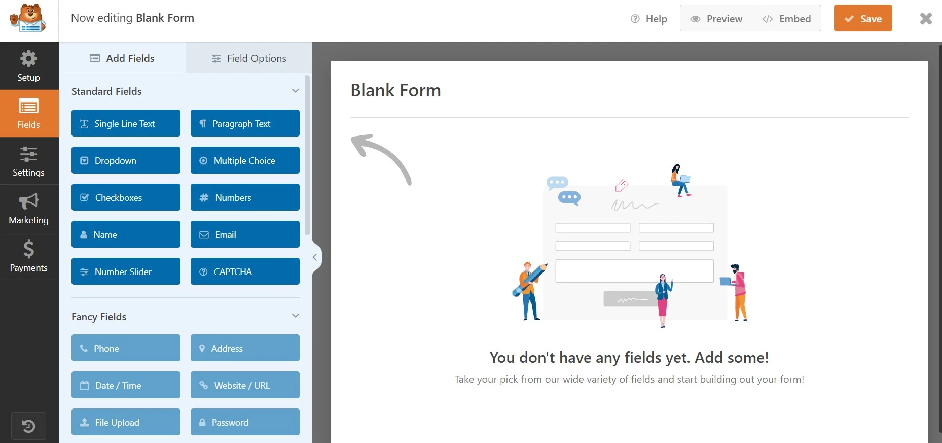 Wpforms add field