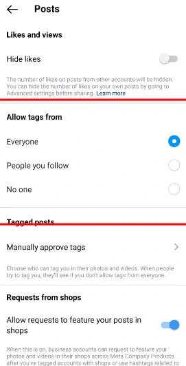 Access Your Post Tag Controls
