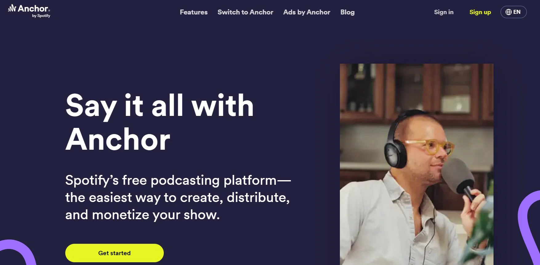 Anchor podcasting platform