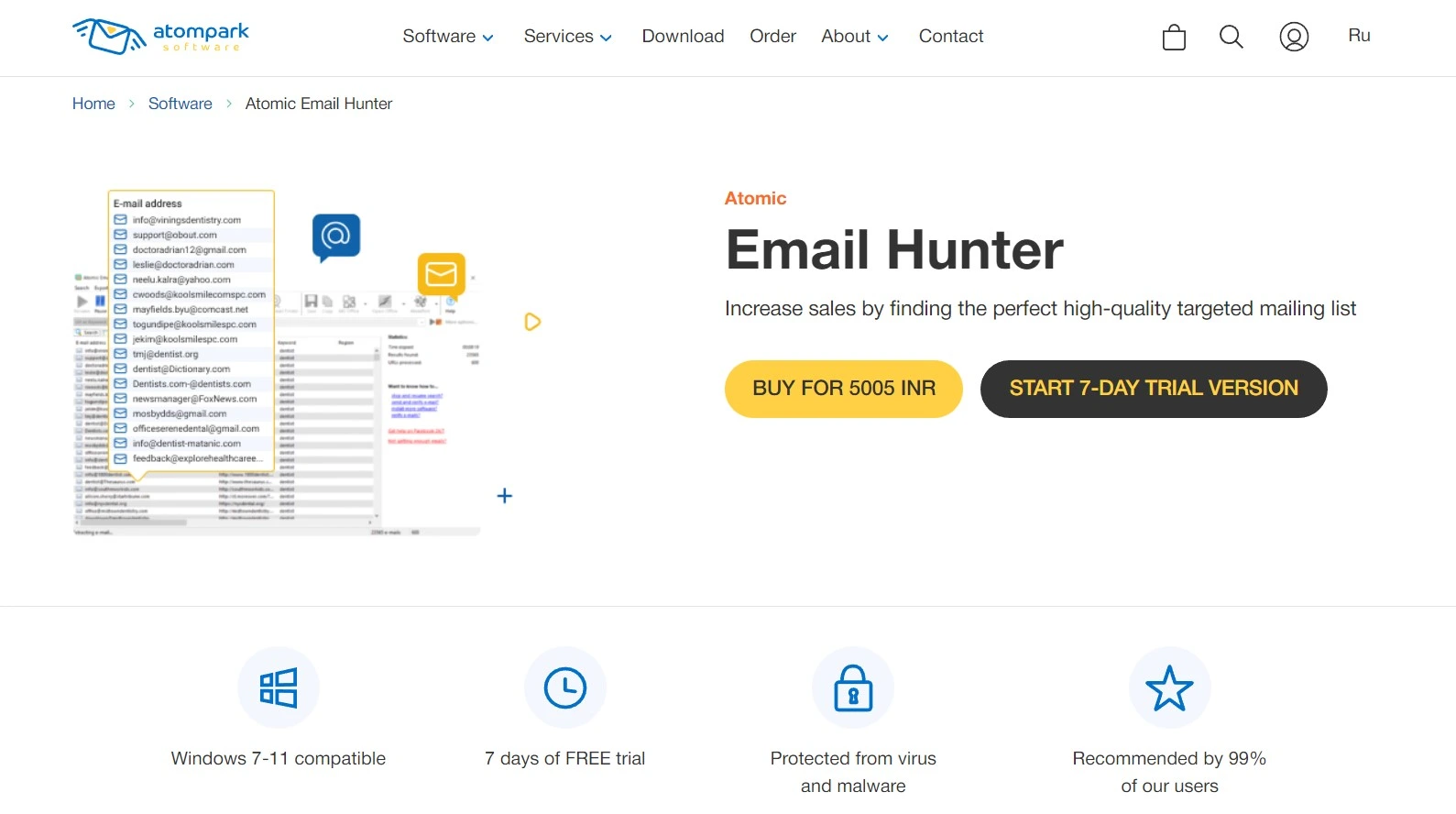 Atomic email hunter email scraper tool