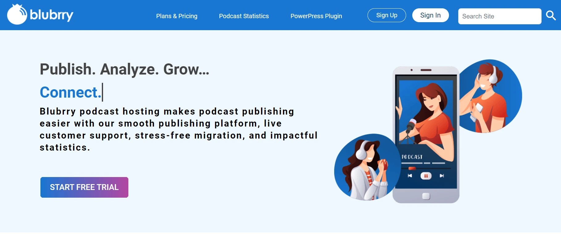 Blubrry podcast hosting platform