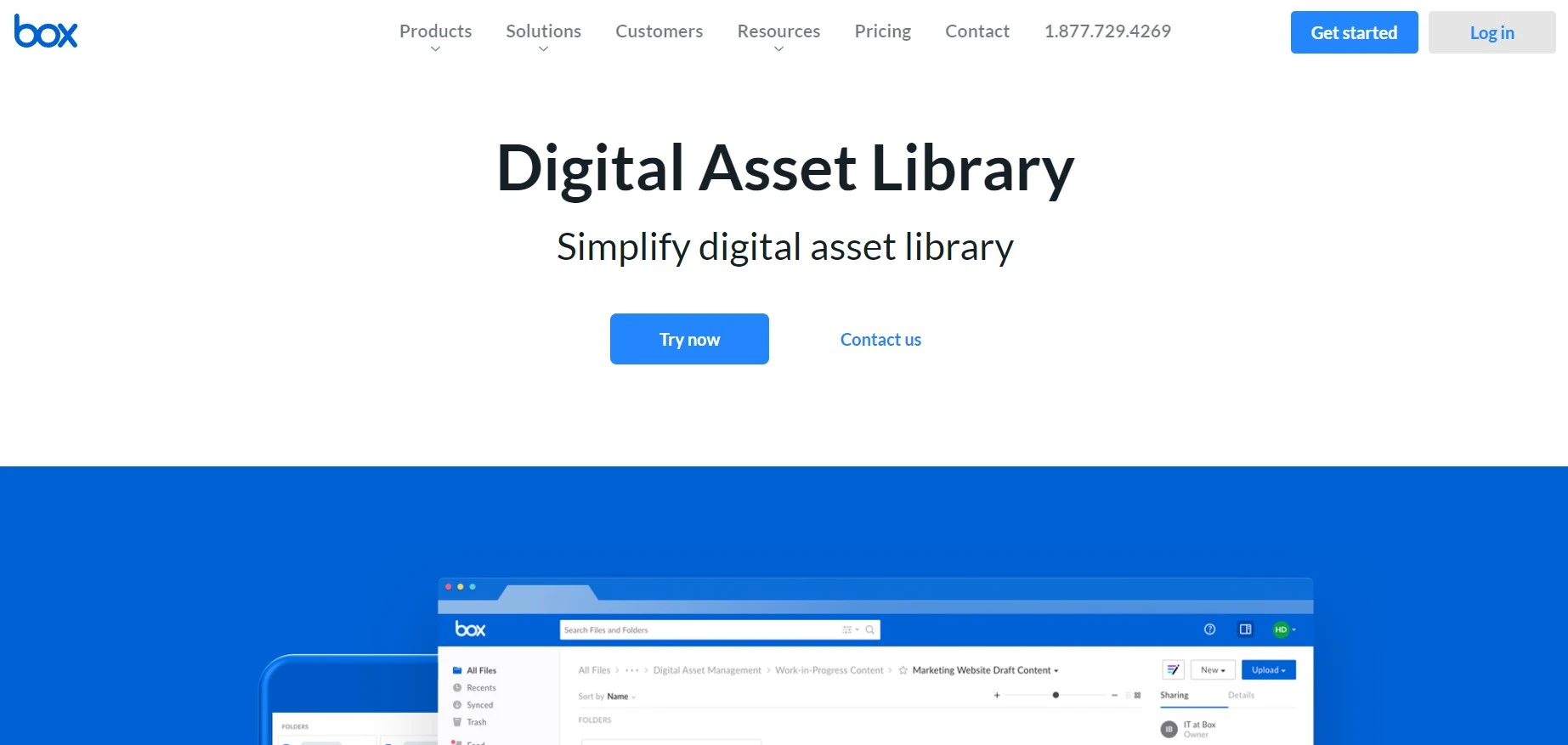 Box digital asset library