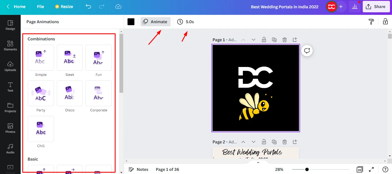 Canva Animation