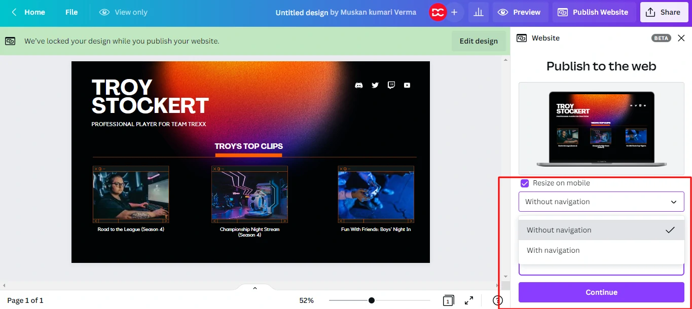 Canva Website Creator