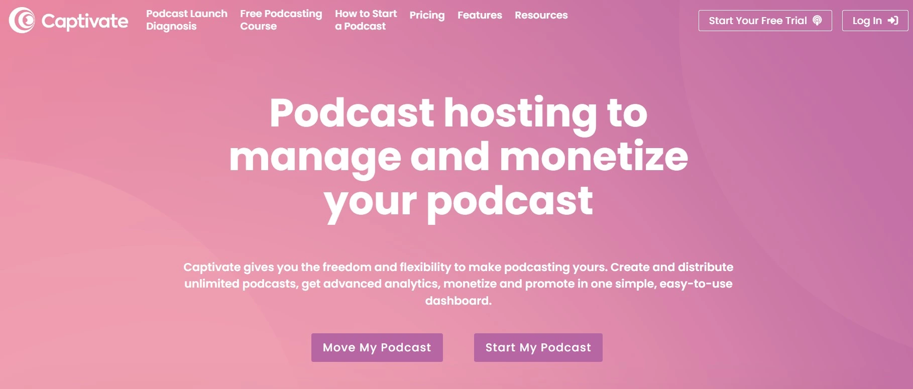 Captivate manage your podcast