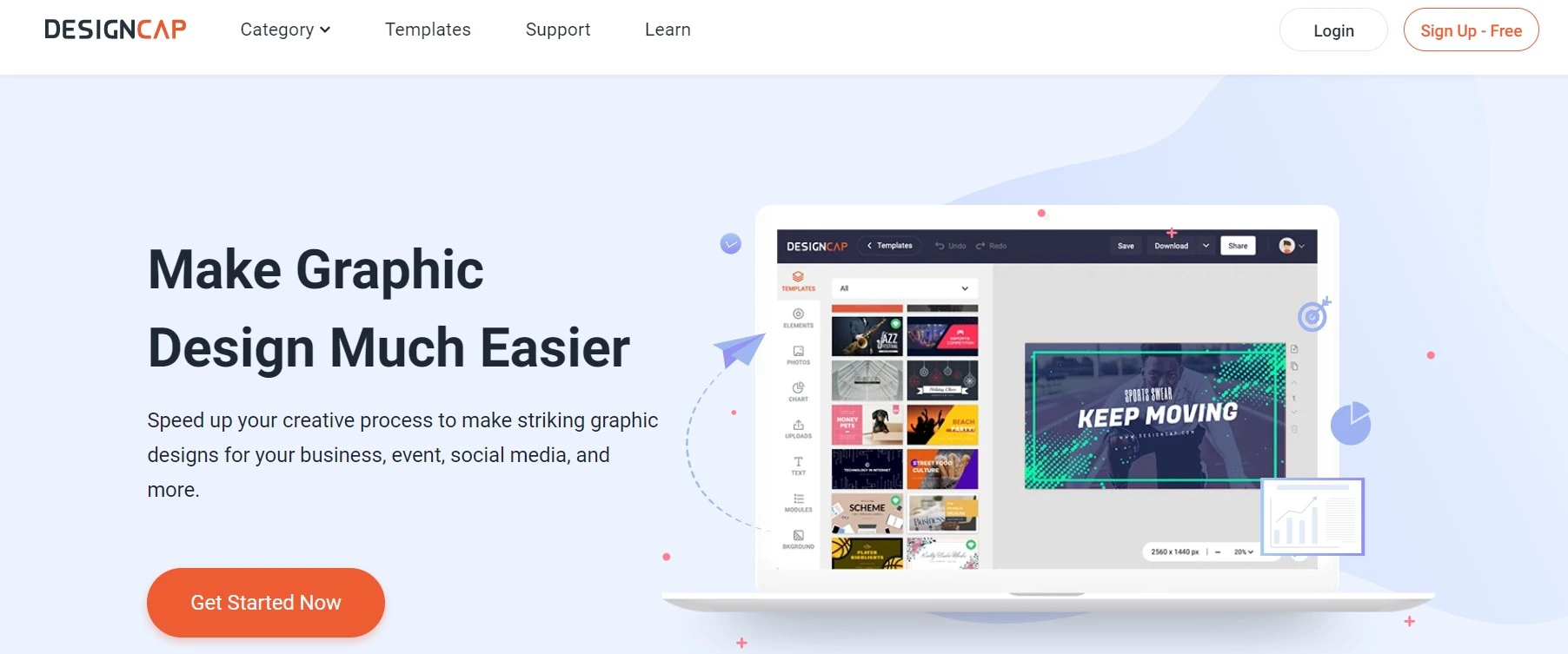 Designcap makes graphic design easier