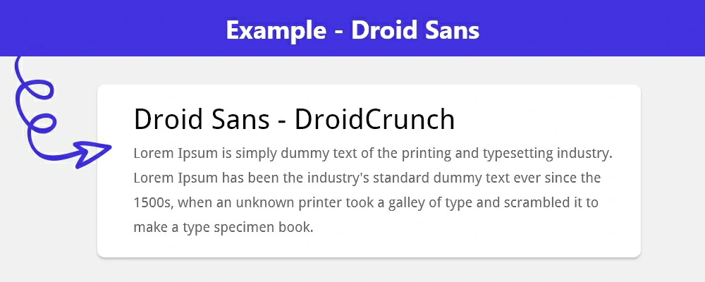 Best Fonts for Websites - DroidSans