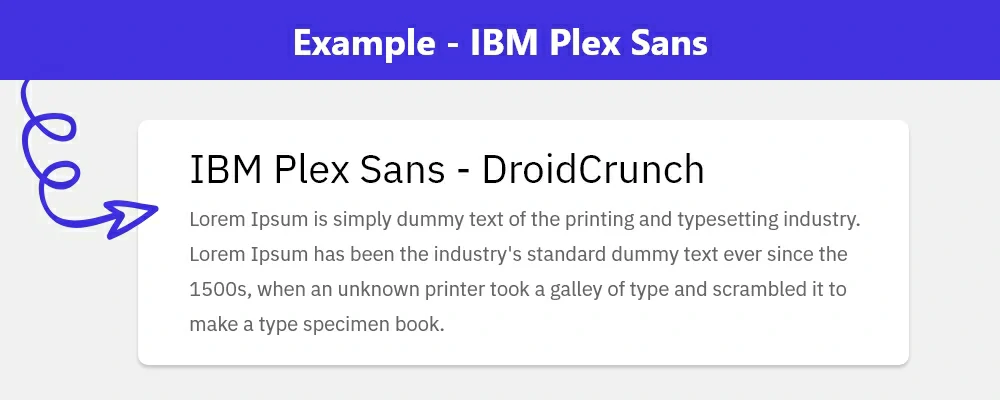 Best Fonts for Websites - IBM Plex Sans
