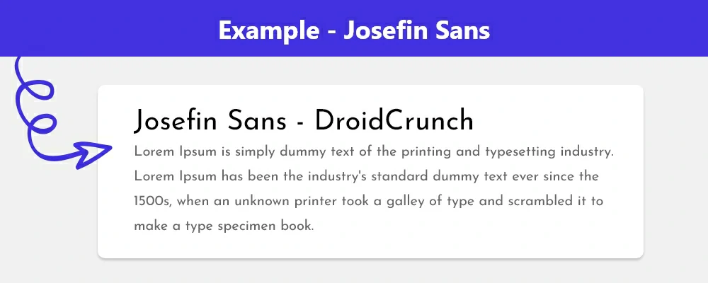 Best Fonts for Websites - Josefin Sans