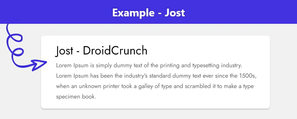 Best Fonts for Websites - Jost