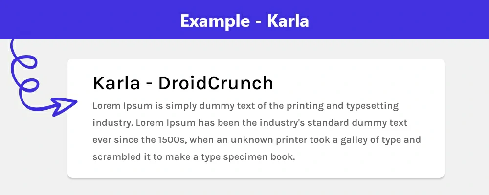 Best Fonts for Websites - Karla