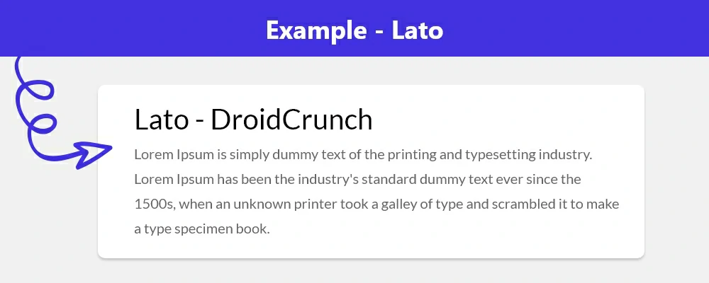 Best Fonts for Websites - Lato