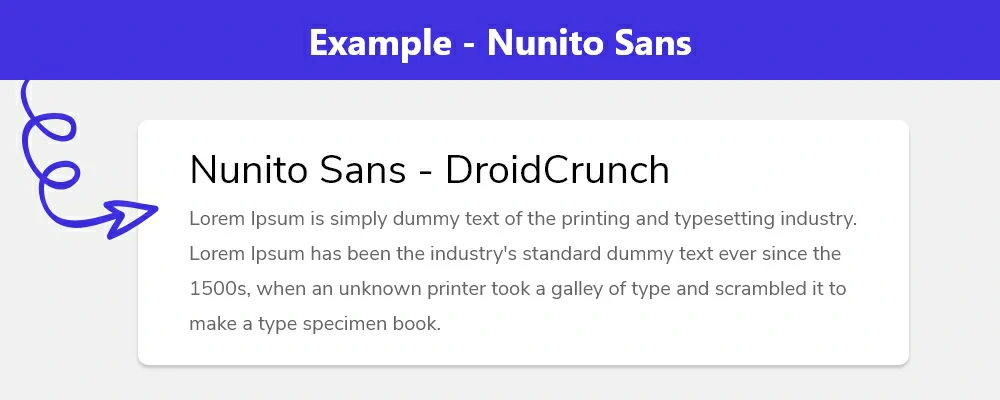 Best Fonts for Websites - Nunito Sans