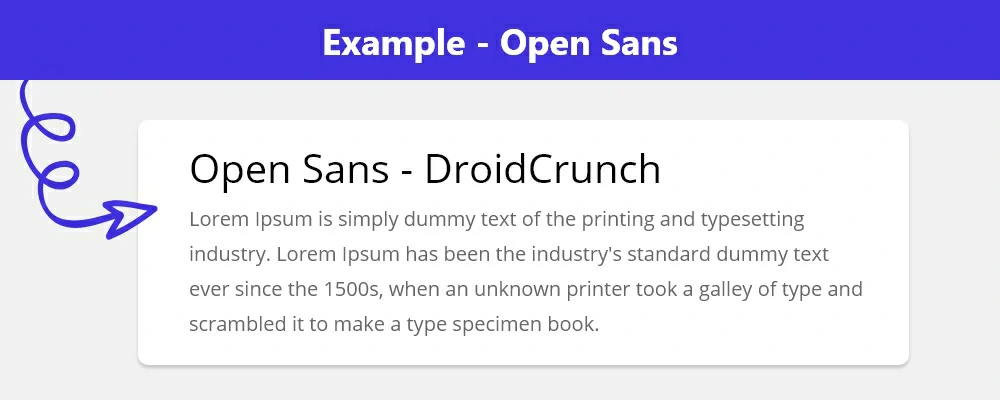Best Fonts for Websites - Open Sans