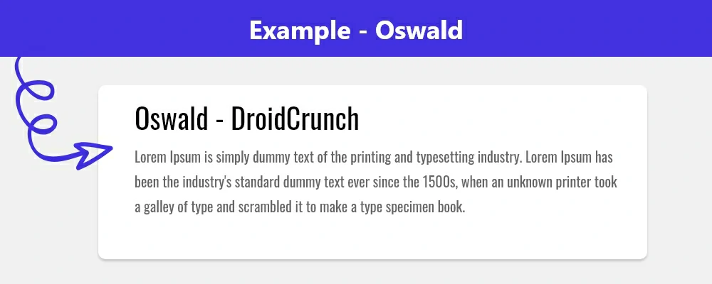 Best Fonts for Websites - Oswald