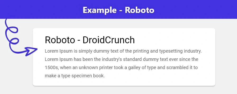 Best Fonts for Websites - Roboto