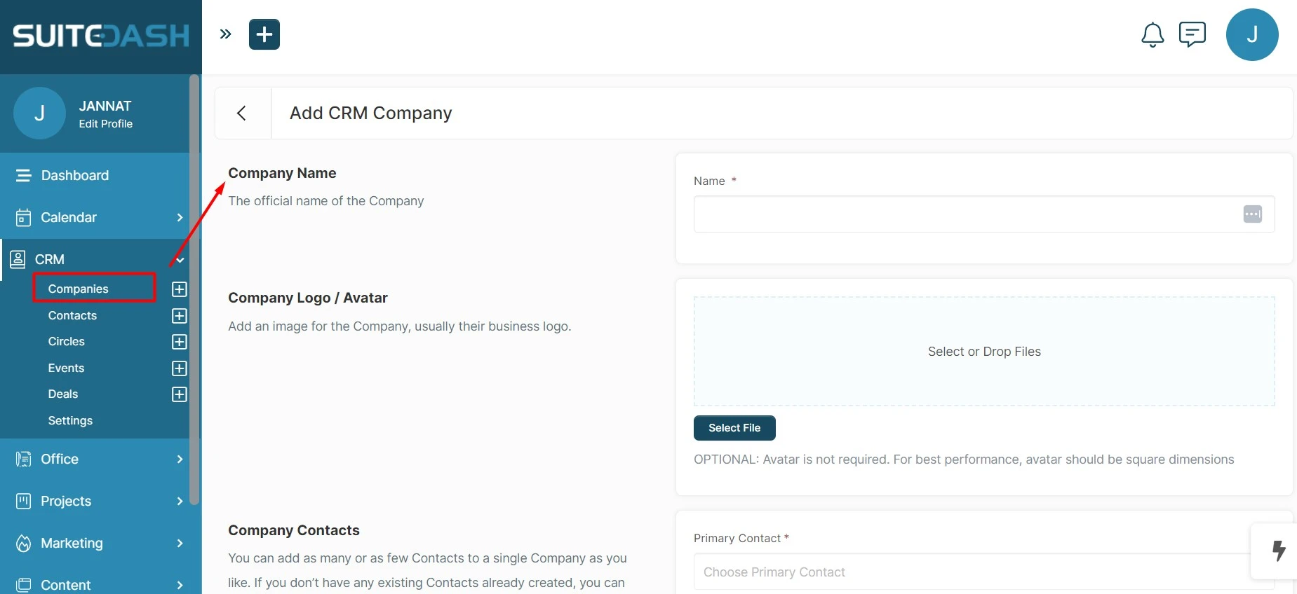 Suitedash company creation