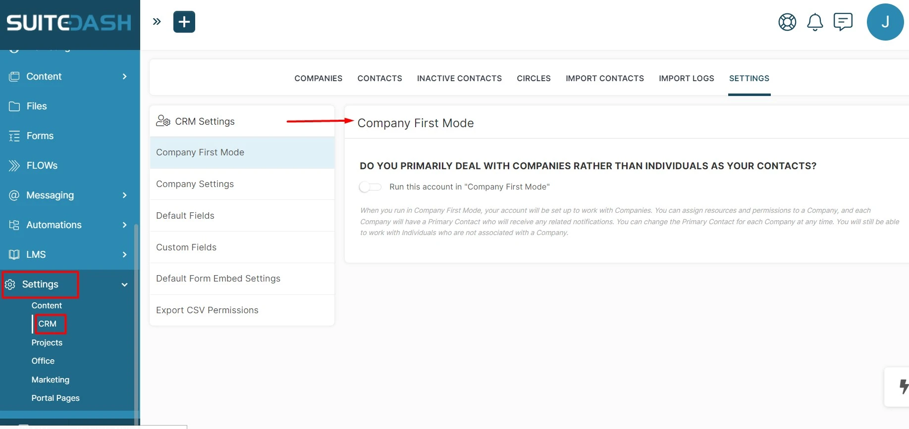 Suitedash company first mode