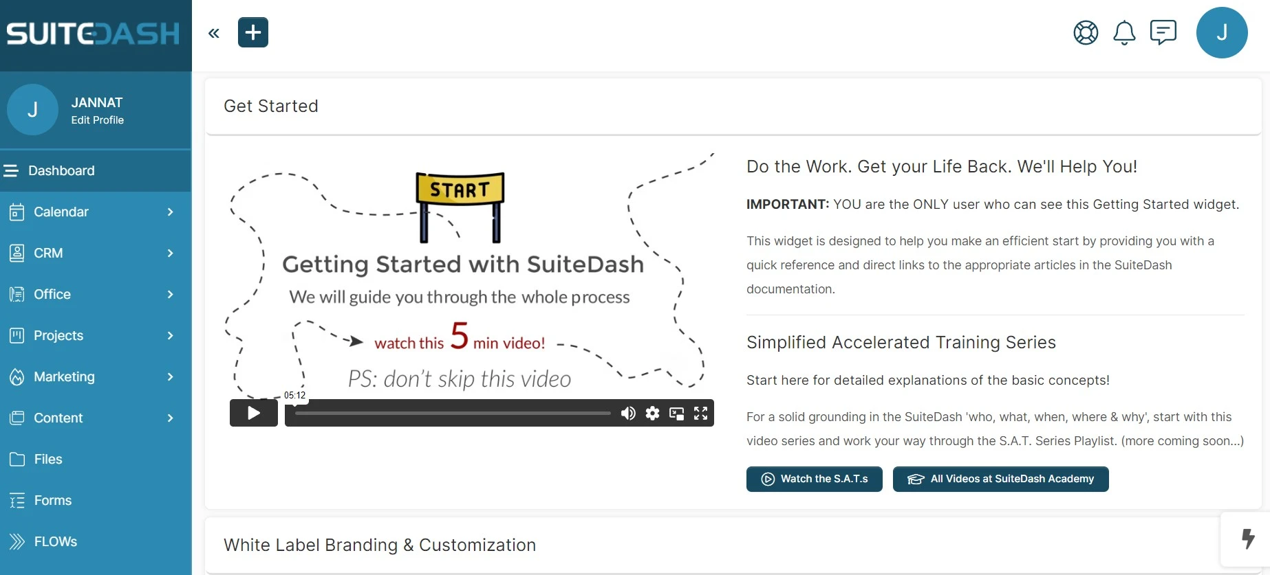 Suitedash dashboard