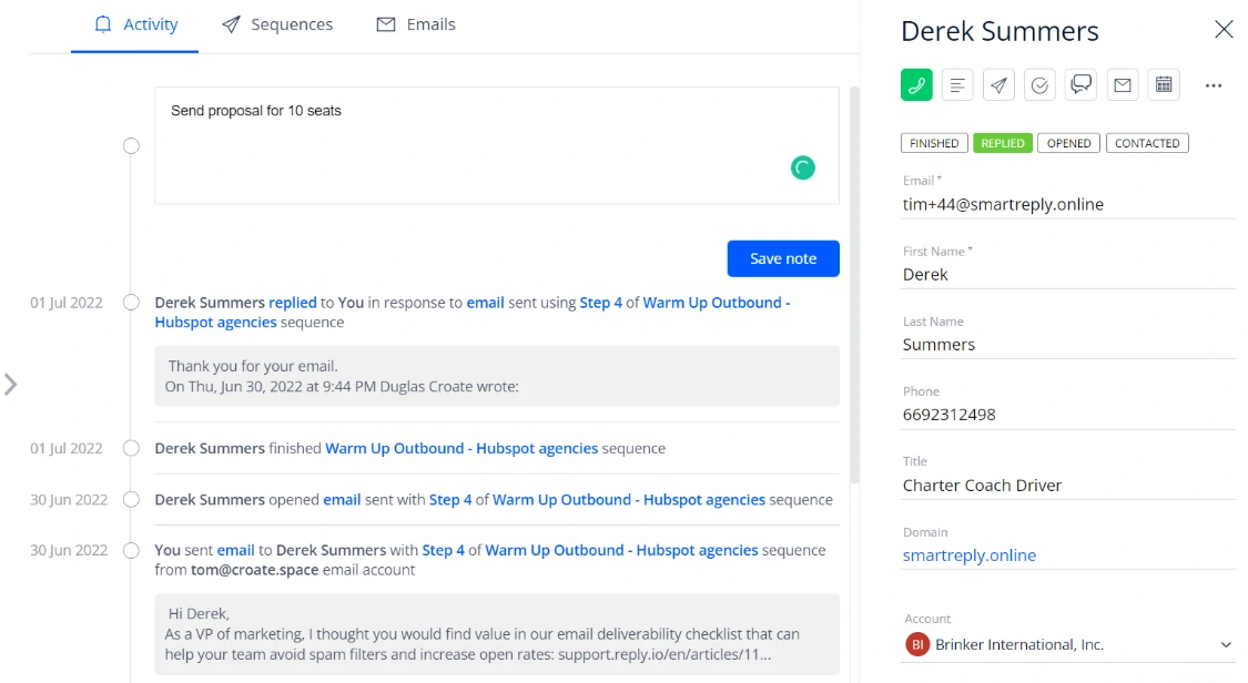 Reply.io Products Execute (Contact Management)