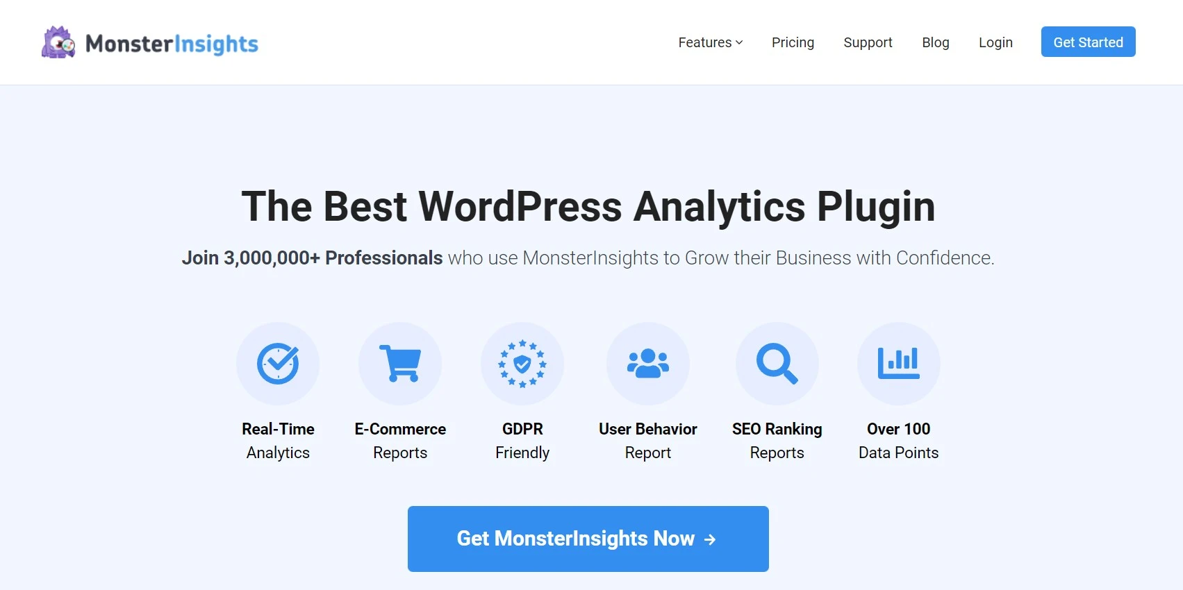Monsterinsights Plugin for Google Analytics