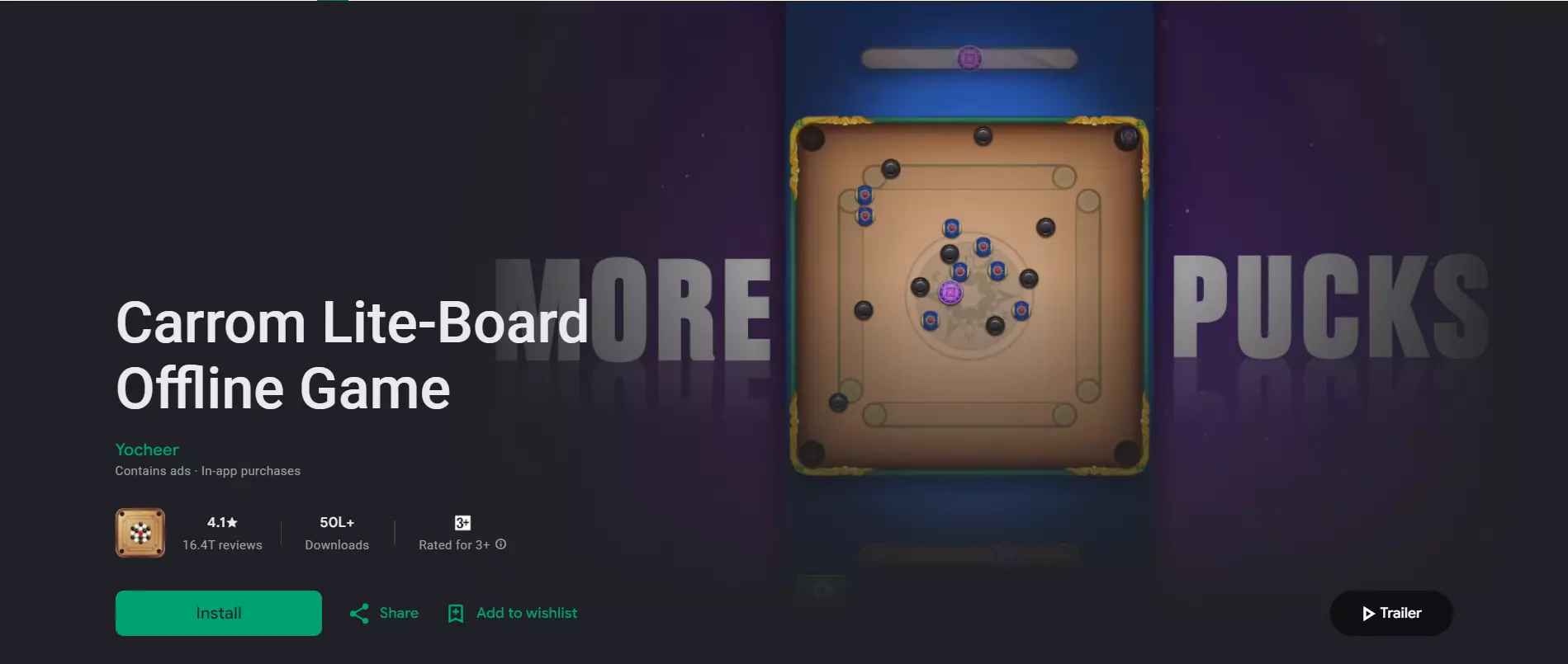 Carrom Lite Offline Board Game