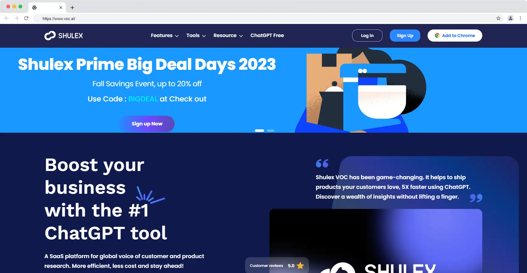 Shulex-VOC-homepage-overview