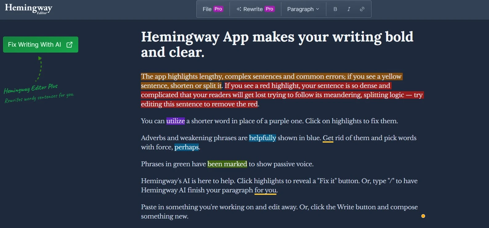 Hemingway Email Writing Software
