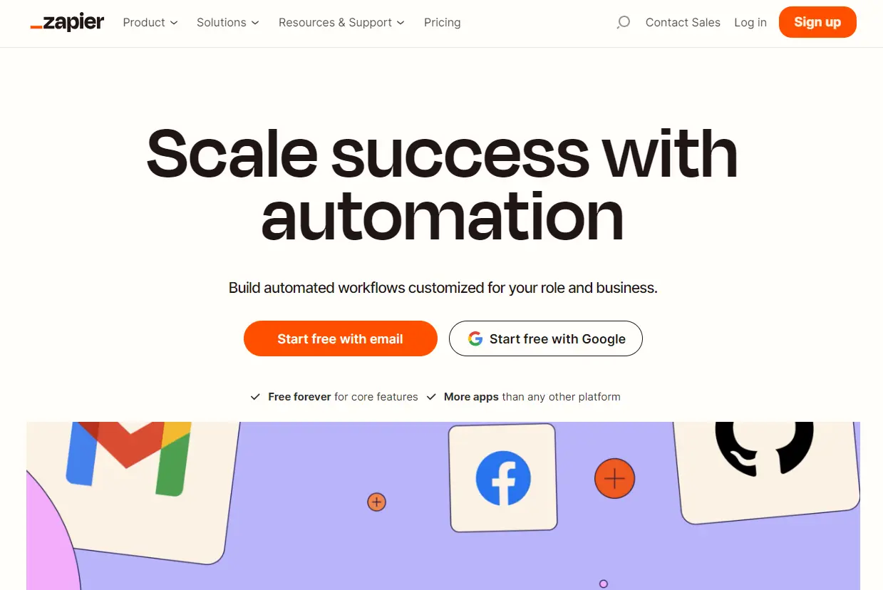 Zapier Homepage