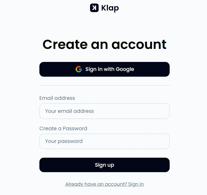 Klap App sign up_6_11zon