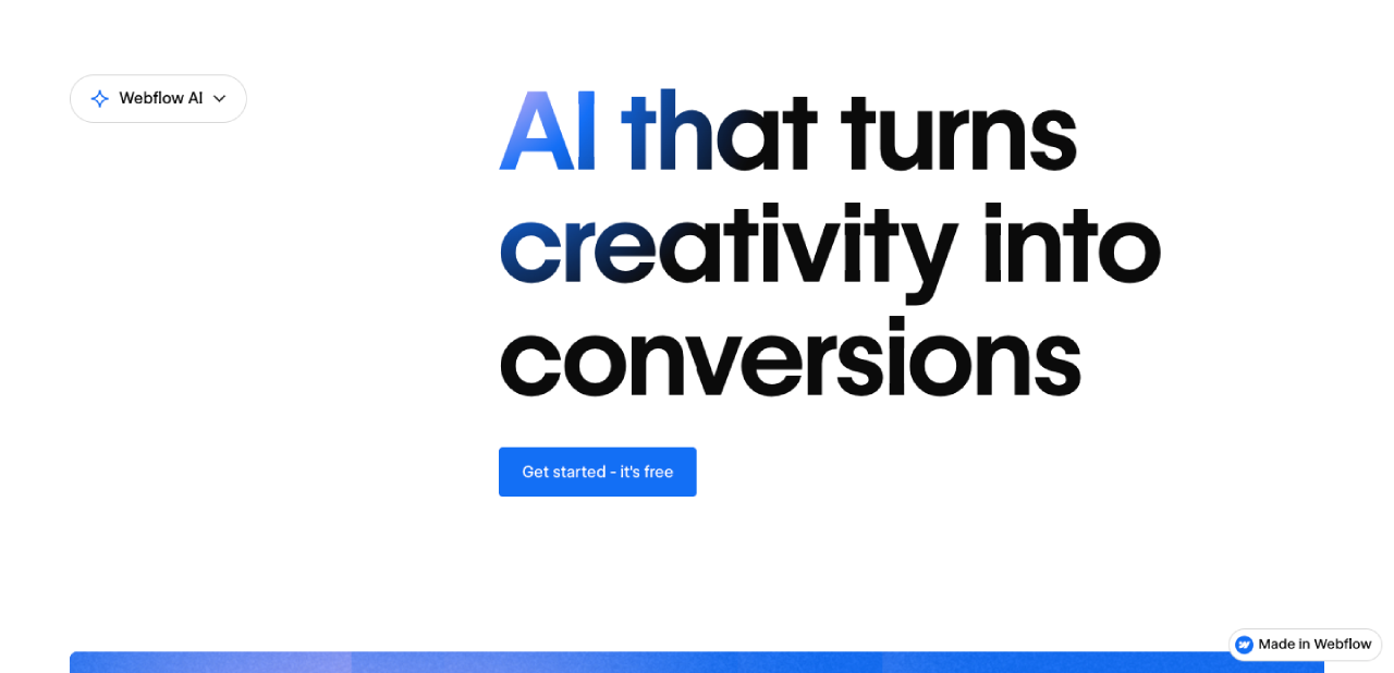 Webflow AI features